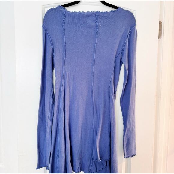 MSRP $108 ✨ Free People Raw Seam Cotton Jersey Dress – Size S-M ✨SAME DAY SHIP - Picture 3 of 6